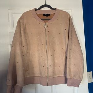 Pink/cream short jacket with playful sparkles